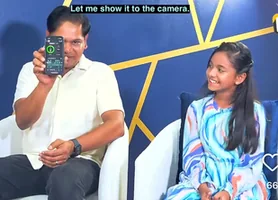Instagram reel: a family recording with NaadSadhana